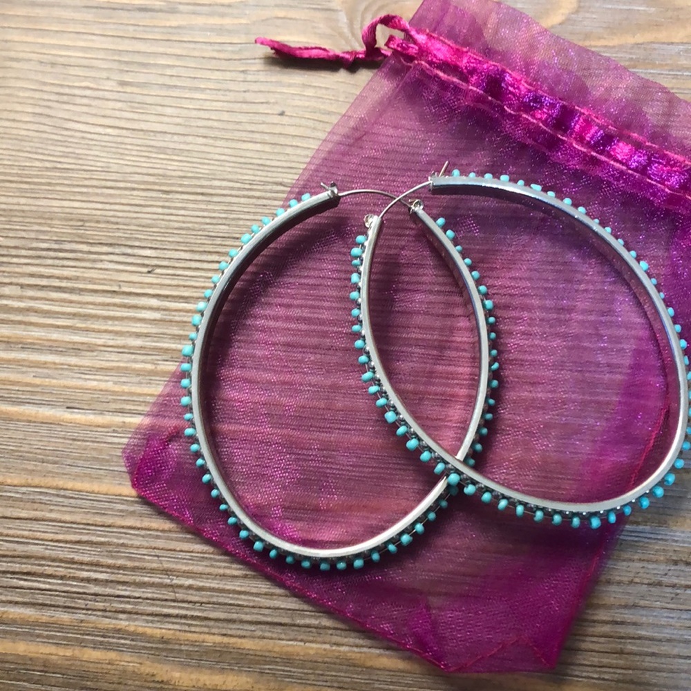 Turquoise loop earrings